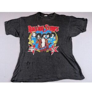 Vintage 1978 Rolling Stones Tour of America T-Shirt Small Distressed Rock Tee